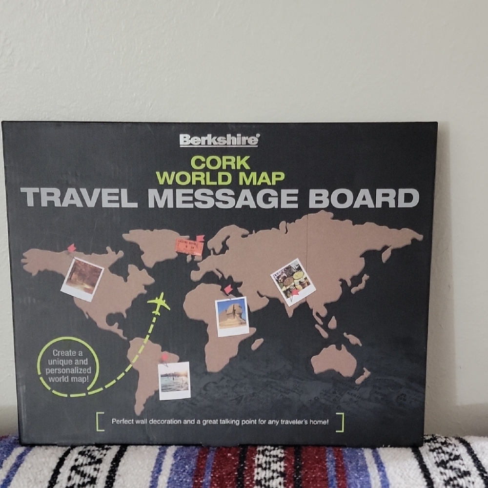Berkshire Cork Board World Map Board